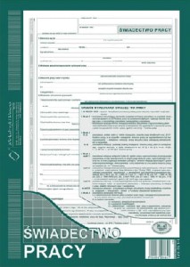 MiP Świadectwo pracy A4