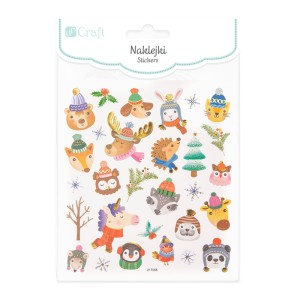 Naklejki świąteczne zwierzaki 29szt. DPNK-111