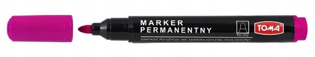 TOMA marker permanentny okrągła końcówka różowy