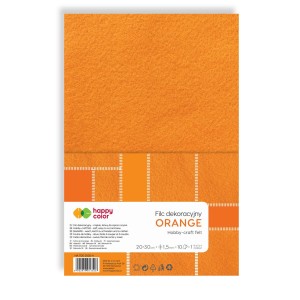 Filc kreatywny A4/1,5mm a'1szt.  pomarańczowy