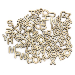 Literki drewniane 86szt.