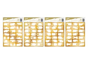 Naklejki na prezenty złote 21szt. 