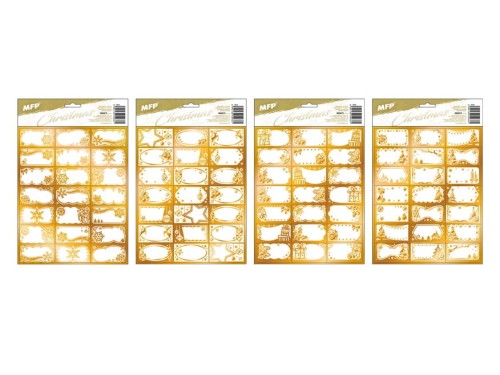 Naklejki na prezenty złote 21szt.