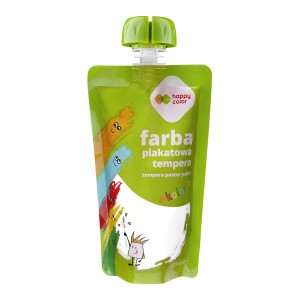 Farba tempera w saszetkach 100ml biała HAPPY COLOR   
