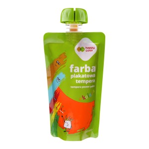Farba tempera w saszetkach 100ml  pomarańczowa neon HAPPY COLOR      