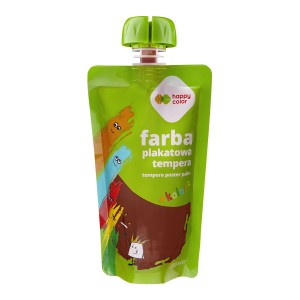 Farba tempera w saszetkach 100ml brązowa HAPPY COLOR          