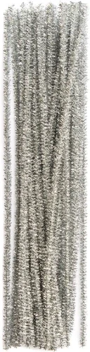 Druciki kreatywne 30cm srebrne a'25szt.