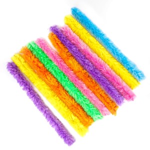 Druciki kreatywne 30cm super puszyste a'10szt. tęczowe
