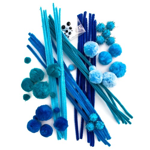 Zestaw kreatywny startowy - niebieski a' 80 SZT.