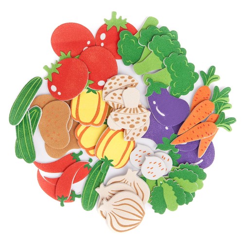 Naklejki z pianki warzywa 44szt. KSPI-423