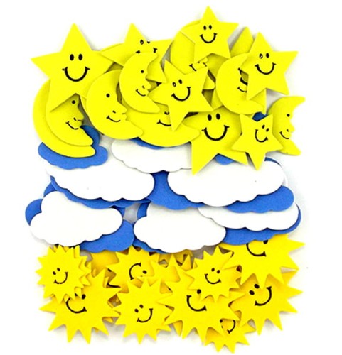 Naklejki z pianki pogoda 56szt. KSPI-305