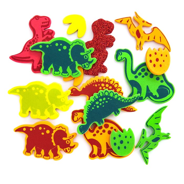 Naklejki z pianki dinozaury 20szt. KSPI-049