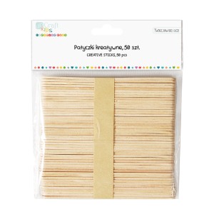 Patyczki drewniane naturalne 50szt.