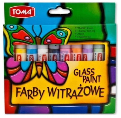 TOMA farby witrażowe 8 kolorów
