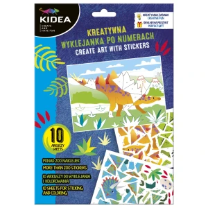 KIDEA kreatywna wyklejanka po numerach dinozaury
