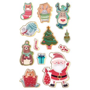 Naklejki epoksydowe 3D święta DPNK-177