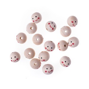 Koraliki drewniane buźki 20mm a'16szt. GRKO-110