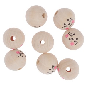 Koraliki drewniane buźki 30mm a'8szt. GRKO-133