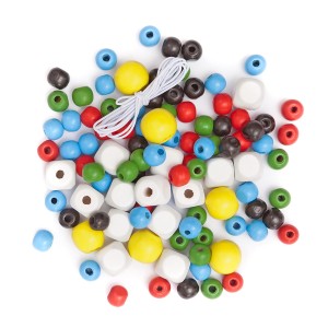 Koraliki drewniane kolorowe a'100szt. GRKO-100