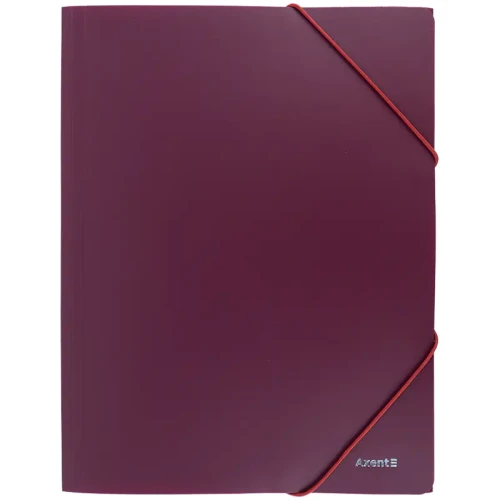 AXENT teczka A4 2-gumki bordowa