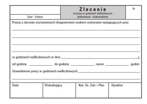Zo 74 Zlecenie na pracę w godzinach nadliczbowych