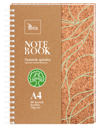 TETIS kołonotatnik korkowy A4/80