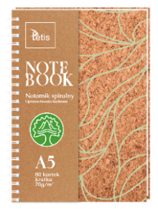 TETIS kołonotatnik korkowy A5/80 