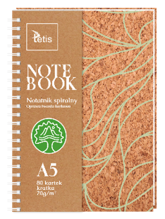 TETIS kołonotatnik korkowy A5/80