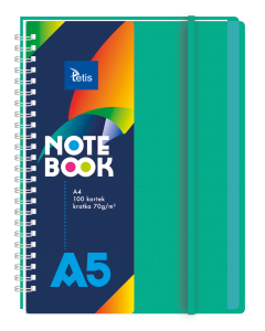 TETIS kołonotatnik A5/100k z gumką