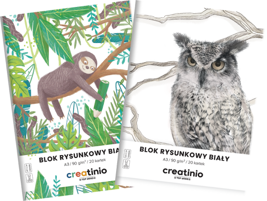 Blok rysunkowy biały A3 CREATINIO TOP