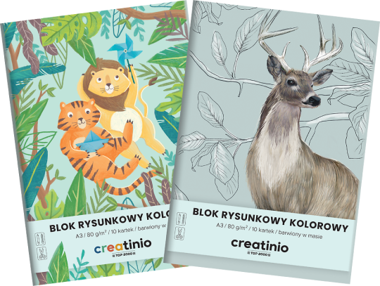 Blok rysunkowy kolorowy A3 CREATINIO TOP