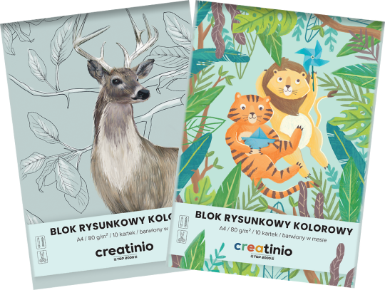 Blok rysunkowy kolorowy A4 CREATINIO TOP