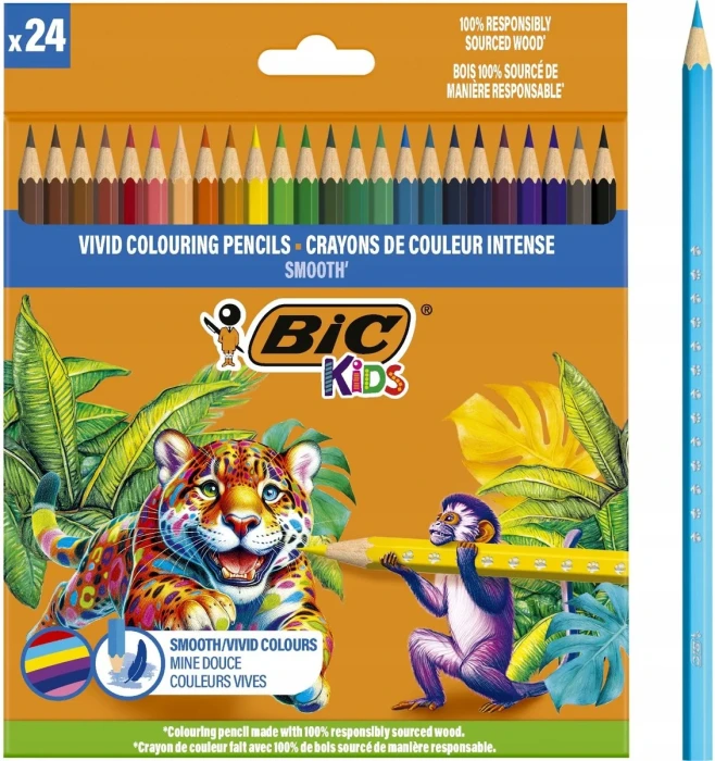 BIC kredki ołówkowe 24 kolory