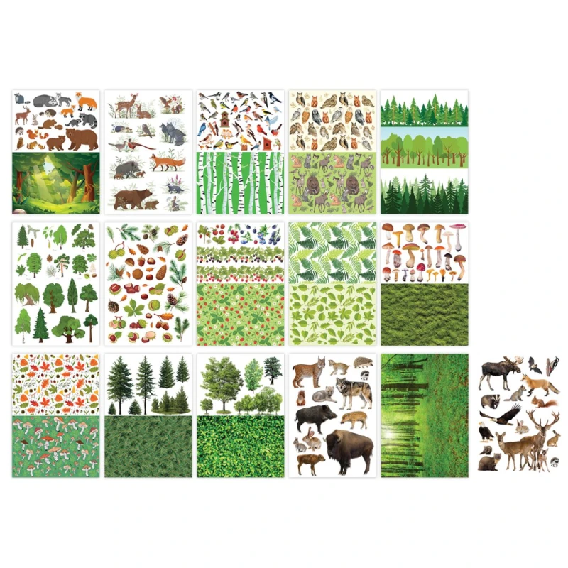 Blok dekoracyjny z motywami A4 HAPPY COLOR FOREST
