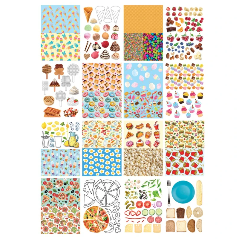 Blok dekoracyjny z motywami A4 HAPPY COLOR FOOD
