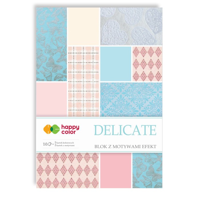 Blok dekoracyjny z motywami A4 HAPPY COLOR EFEKT DELICATE