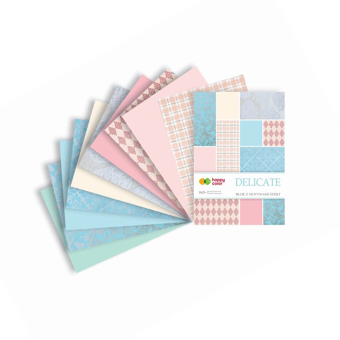 Blok dekoracyjny z motywami A4 HAPPY COLOR EFEKT DELICATE