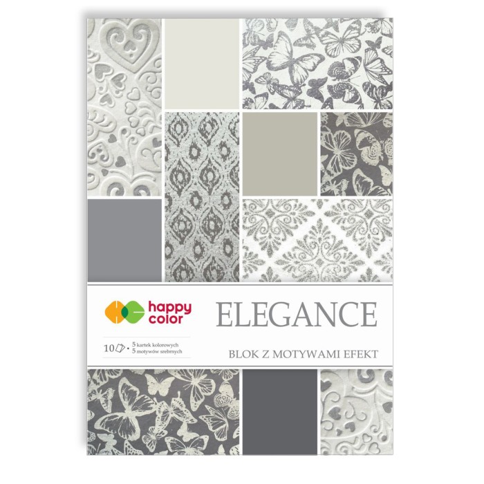 Blok dekoracyjny z motywami A4 HAPPY COLOR  EFEKT ELEGANCE