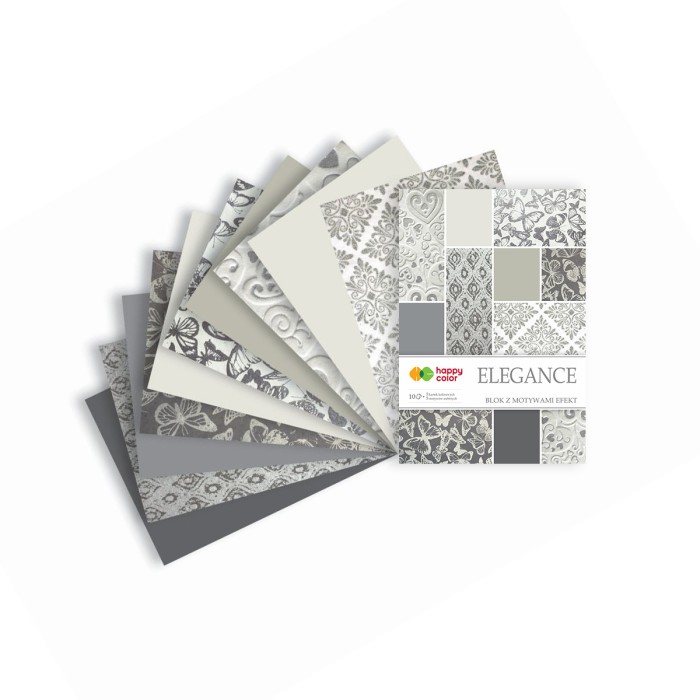 Blok dekoracyjny z motywami A4 HAPPY COLOR  EFEKT ELEGANCE