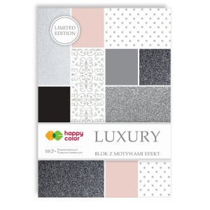 Blok dekoracyjny z motywami A4 HAPPY COLOR  EFEKT LUXURY