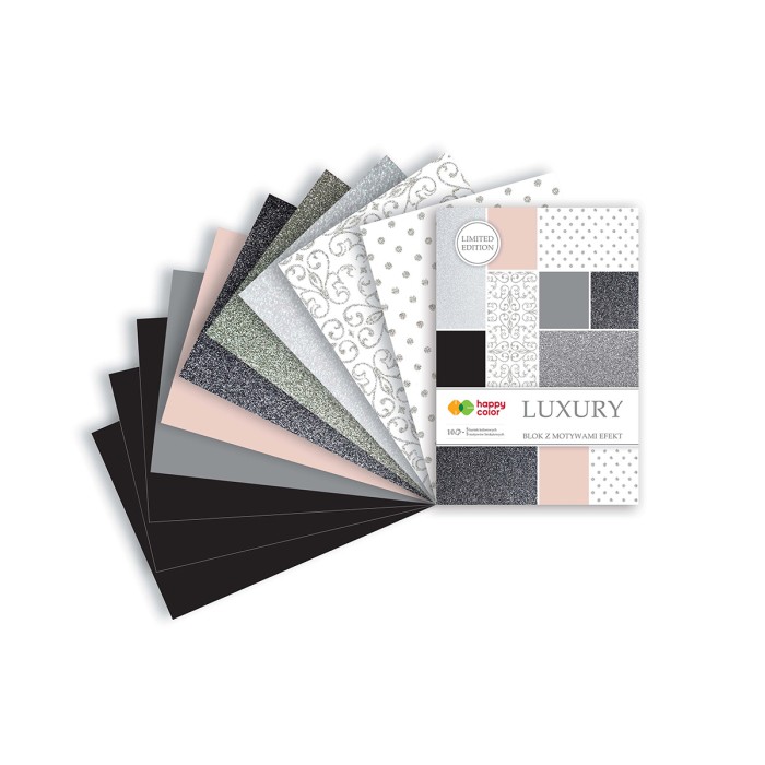 Blok dekoracyjny z motywami A4 HAPPY COLOR EFEKT LUXURY