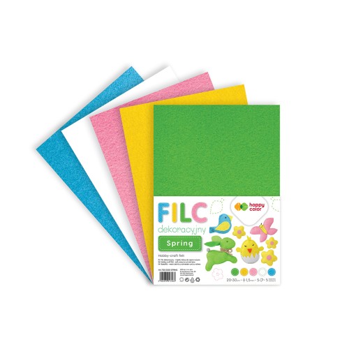 Filc kreatywny A4/1,5mm a'5szt. SPRING
