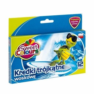 KOMA kredki woskowe trójkątne 12 kolorów 
