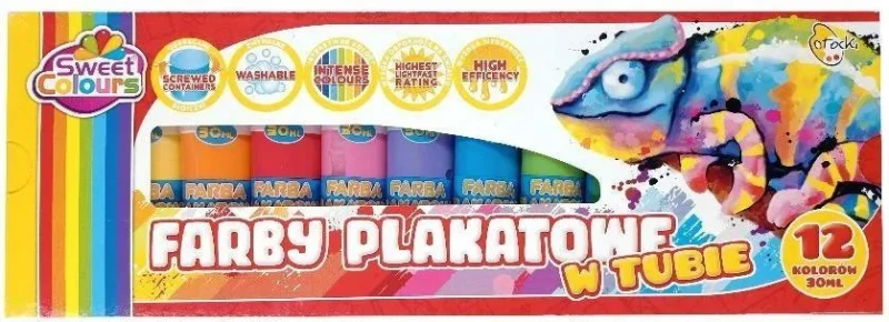 Farby plakatowe w tubie