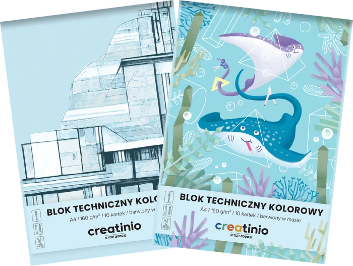Blok techniczny kolorowy A4