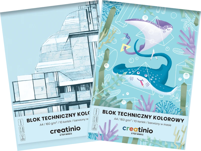 Blok techniczny kolorowy A4