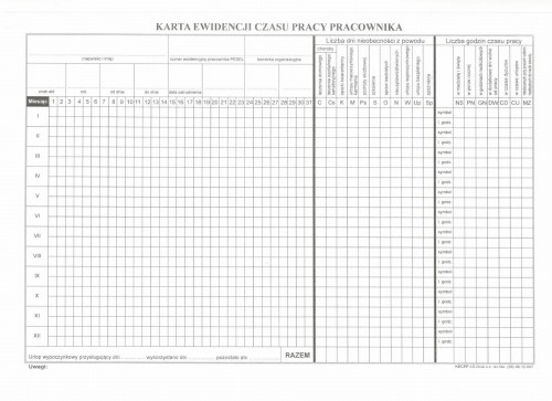 Karta czasu pracy