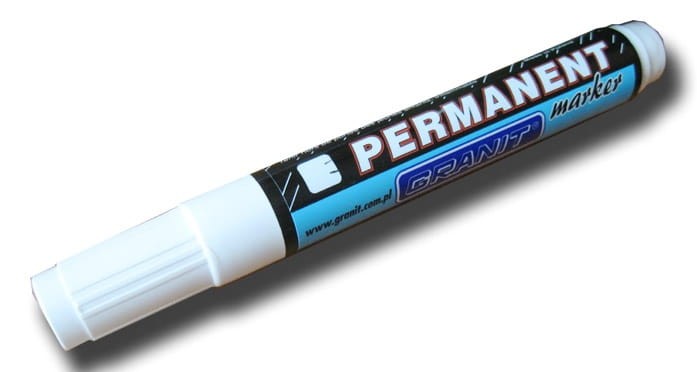 Marker wodoodporny biały