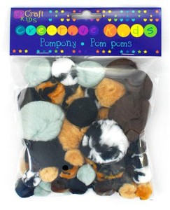 Pompony akrylowe animal prints a'56szt.