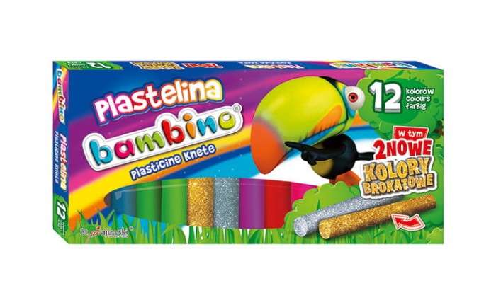 plastelina 12 kolorów BAMBINO